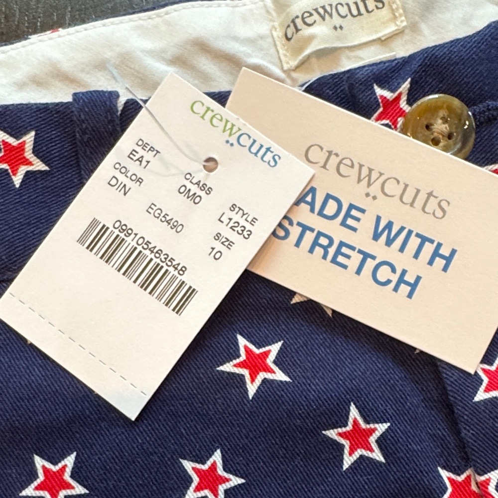 Crewcuts Navy Shorts with Red and White Stars - Picture 3 of 4